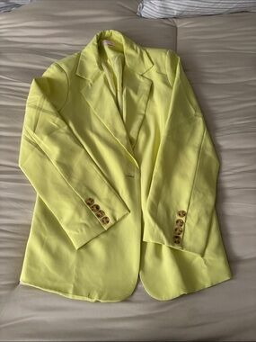 Lemon Yellow Womens Blazer Jacket